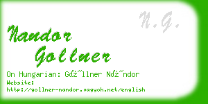 nandor gollner business card